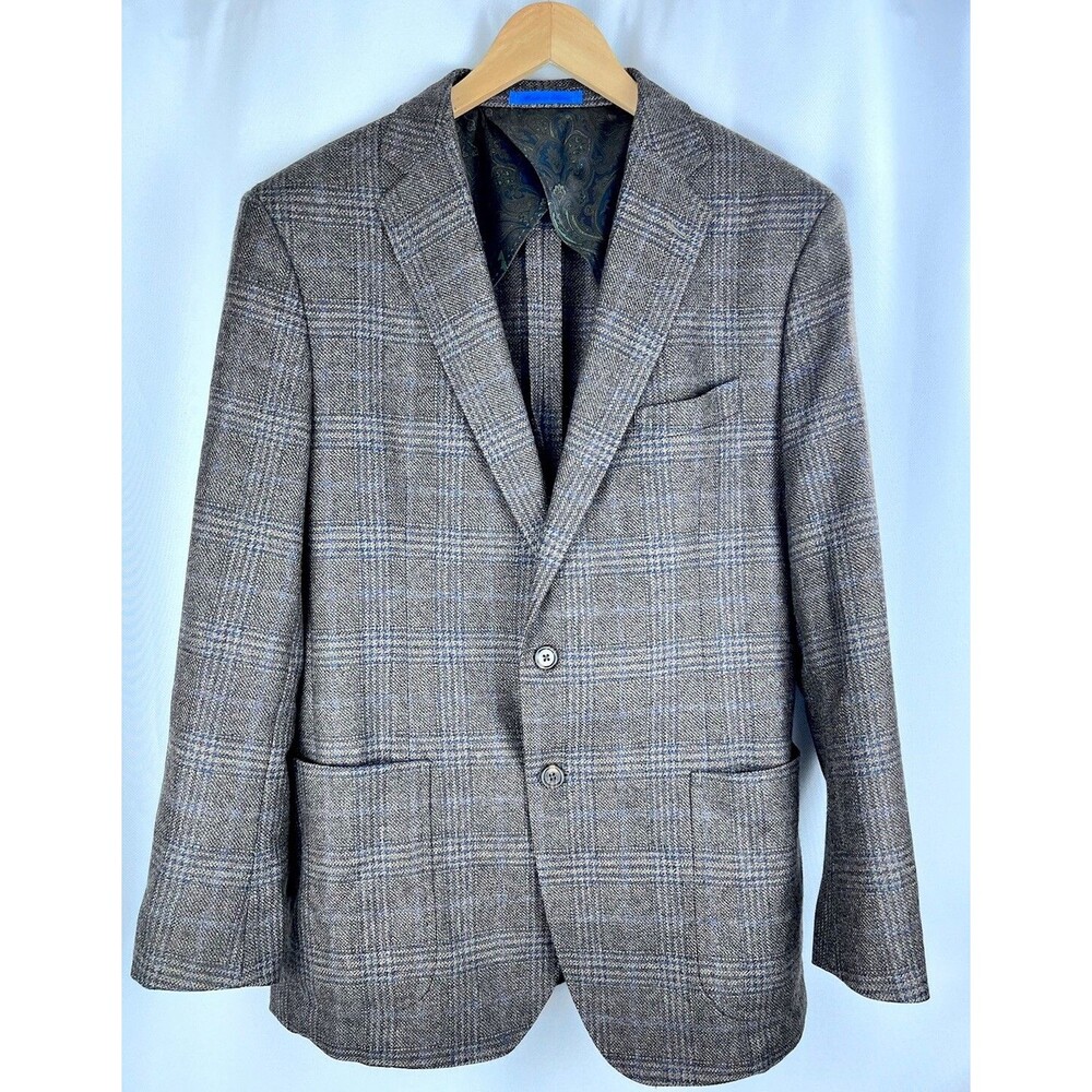 Suite Blazer For Men BluJacket Lanificio di pray 40 Chest